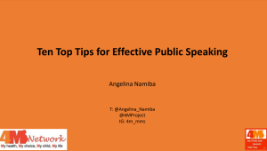 Tips for Public Speaking
