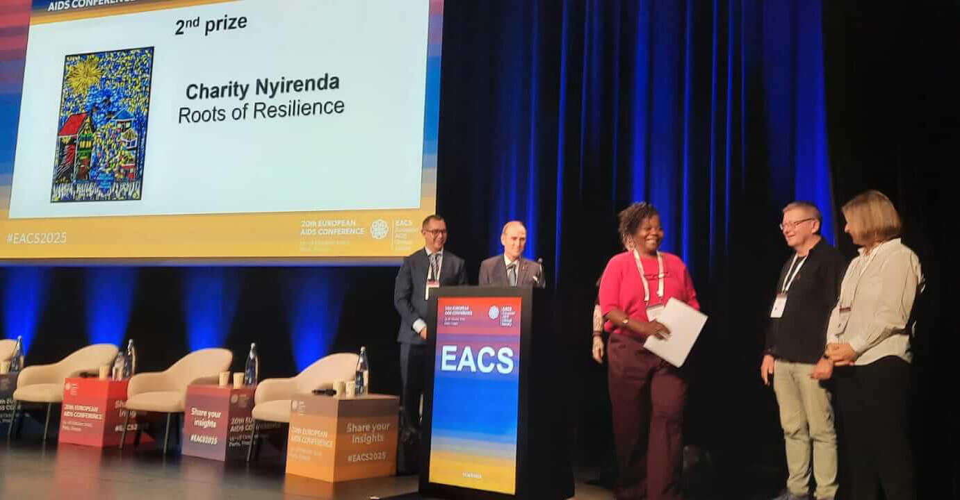 Celebrating 4M Member Charity Nyirenda, who won 2nd prize for her artwork at the recent EACS Conference Art Exhibition